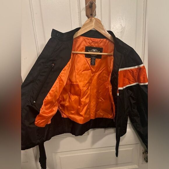 Vintage 2005 Harley Davidson Women’s Racing Motorcycle Jacket Size Medium - Picture 4 of 12